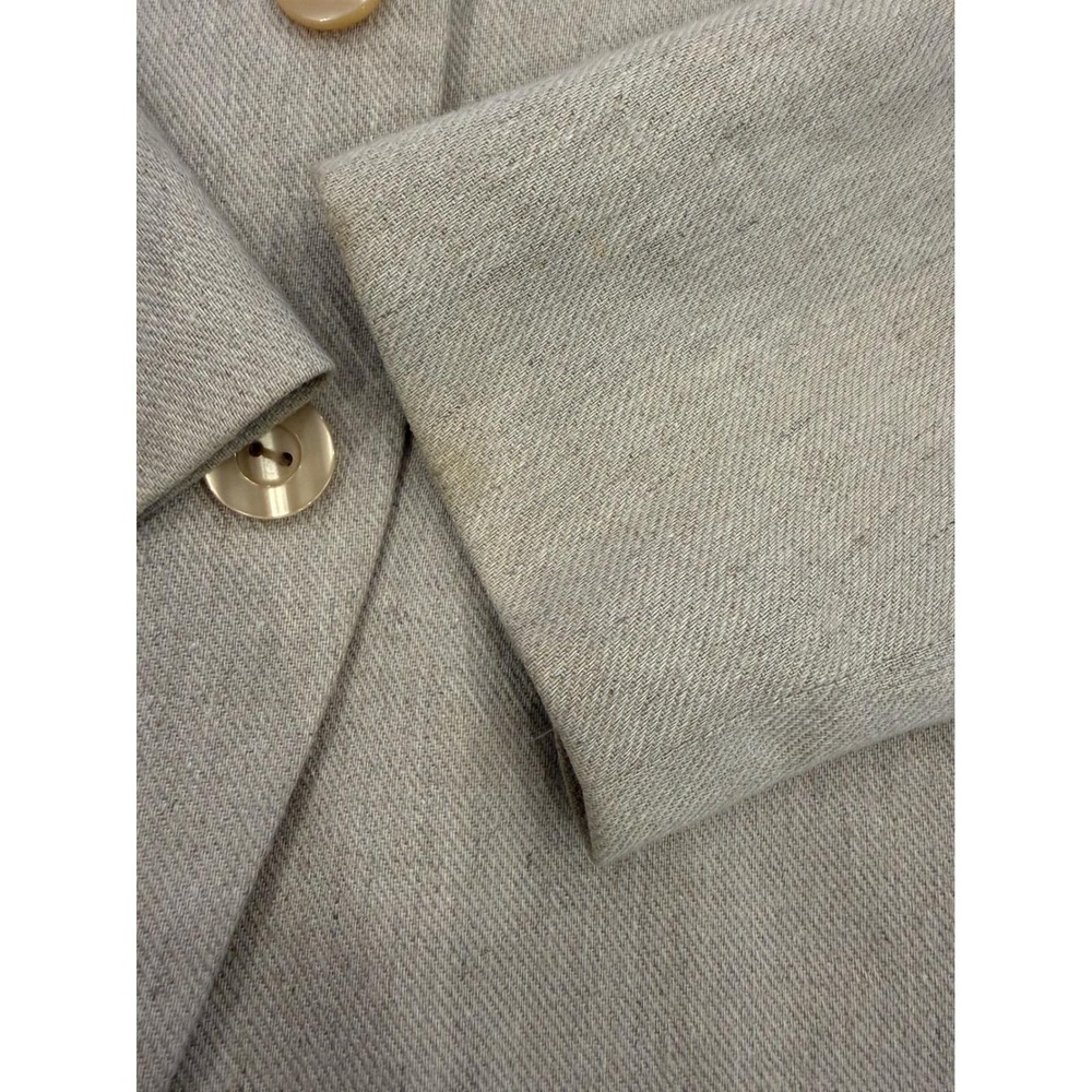 Vintage IB Diffusion Egyptian Motif Embroidered Linen Blend Blazer - Picture 5 of 9